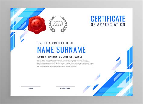 Modern Award Certificate Design