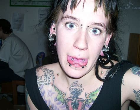 tongue spliting and extreme pierced girl face piercings girls tatoos girl face