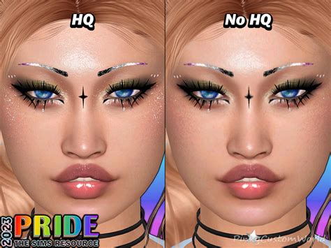 The Sims Resource Pride 2023 Kim Glitter V1 Eyebrows