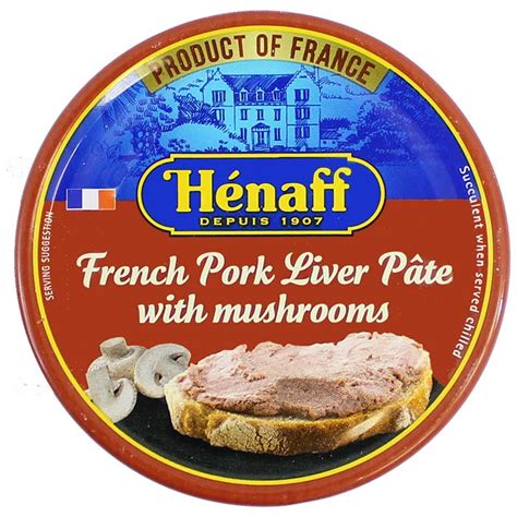 Henaff French Pork Liver Pate With Mushrooms 45 Oz 130 G Yummy Bazaar