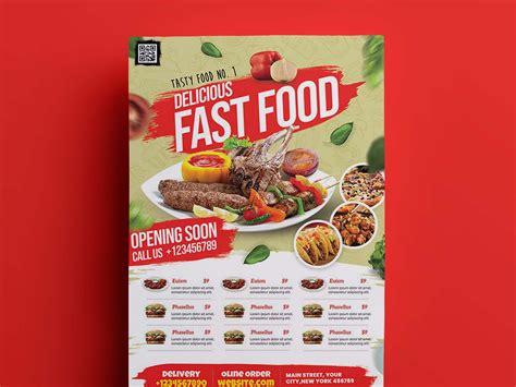 Free Restaurant Promotion Flyer Template PSD