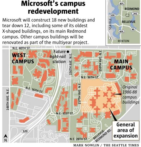 Microsoft Plans Multibillion Dollar Expansion Renovation Of Redmond