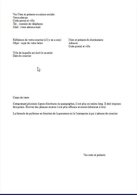 Formule De Politesse Attestation Modele De Lettre Type