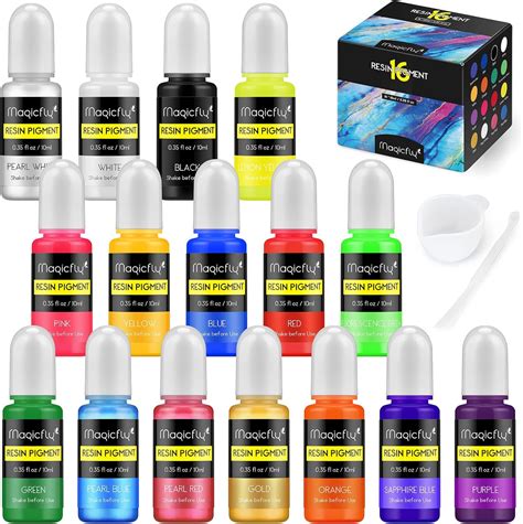 Magicfly Epoxy Resin Pigment 16 Colours10ml Resin Dye Transparent
