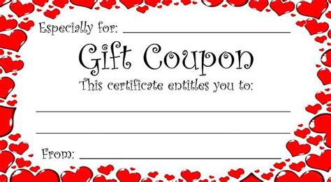 View, download and print babysitting gift certificate pdf template or form online. Heart theme gift coupon for Valentine's Day (or any time ...