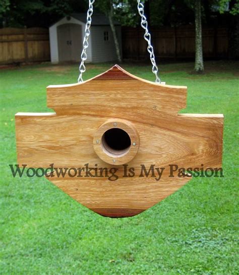 This is a video of a squirrel we found on our bird feeder:] my sister scared it away my sis is so mean to cute little squirrels! Harley Davidson symbol Birdhouse | Bird houses, Bird ...