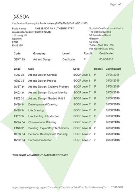 Sqa Certification Summary Printed Version Ace Website