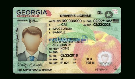 Georgia Driving License Psd Template New Version V1 With Georgia Id