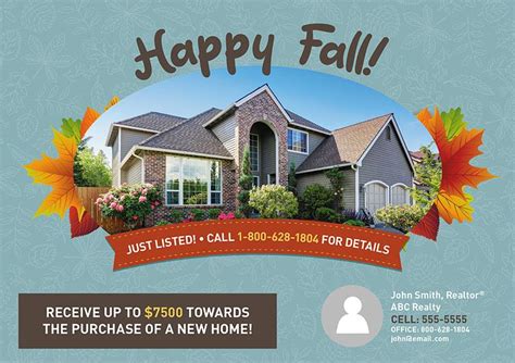 6 Gorgeous Fall Real Estate Postcards You Should Send