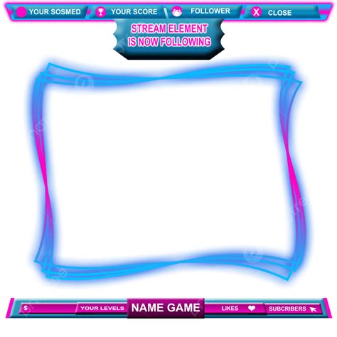 Twitch Overlay Blue White Transparent Twitch Overlay Blue Theme Png