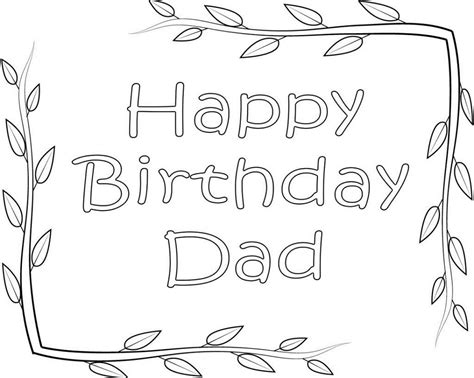 Happy Birthday Dad Coloring Page Free Printable Coloring Pages For Kids