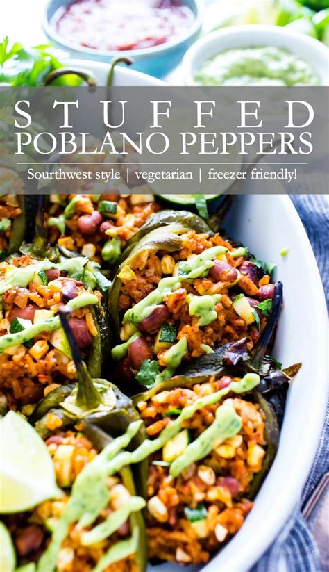 Maybe you would like to learn more about one of these? Stuffed Poblano Peppers (vegetarian!) | Vanilla And Bean