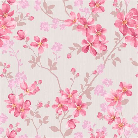 Papel De Parede Adesivo Floral Flores Delicadas Suave SSFL 018 SETE