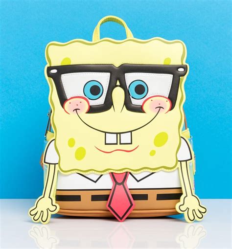 loungefly nickelodeon spongebob squarepants glasses cosplay mini backpack