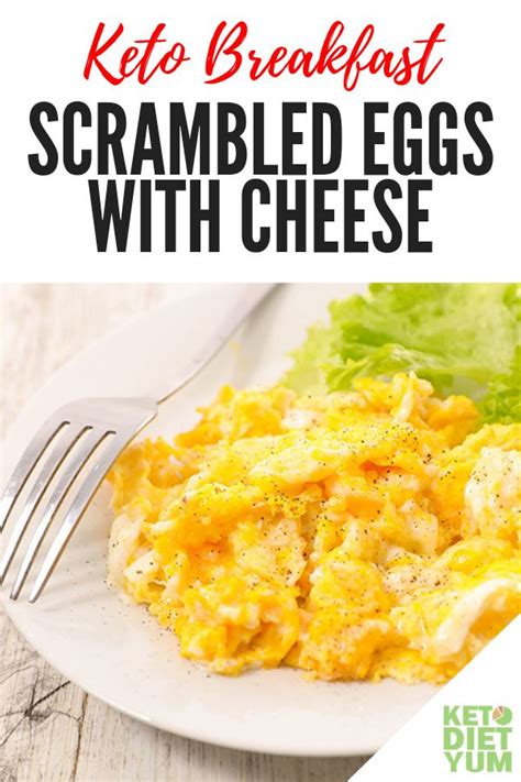Keto Scrambled Eggs With Cheese 5 Minute Breakfast Recipe