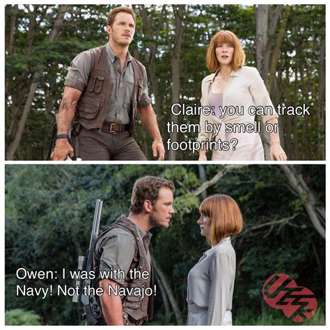 Owen And Claire In Jurassic World ~ This Is Pretty Much My Favorite Line In The Entire Movie