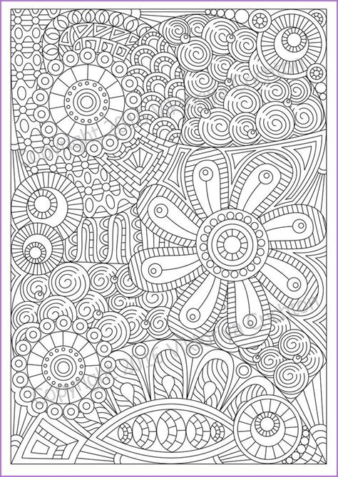 Maybe you would like to learn more about one of these? Zentangle art Coloring page 19 for adult, PDF printable, tangle inspired | Abstract coloring ...