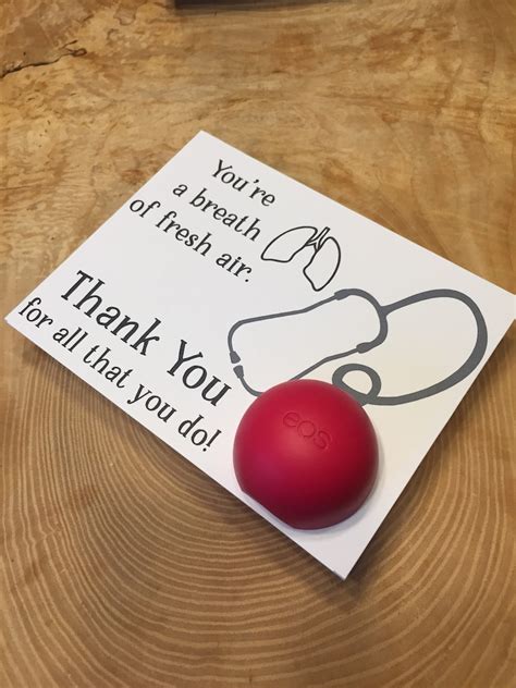 Respiratory Therapist Appreciation Thank You Cards For Eos Etsy