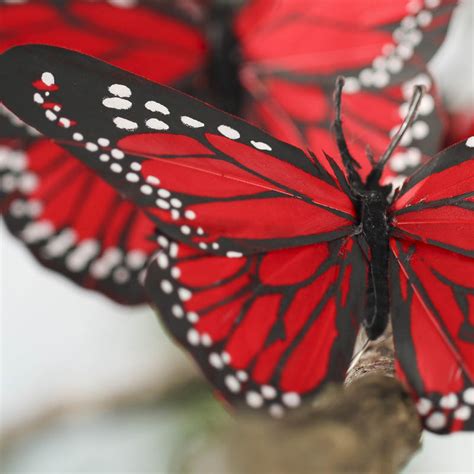 Red Artificial Monarch Butterflies Birds And Butterflies Basic Craft