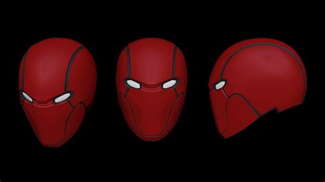 Red Hood Helmet 3d Model Cgtrader