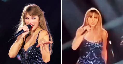 Just In Taylor Swift Suffers Onstage Mishap As She Nearly Falls Off