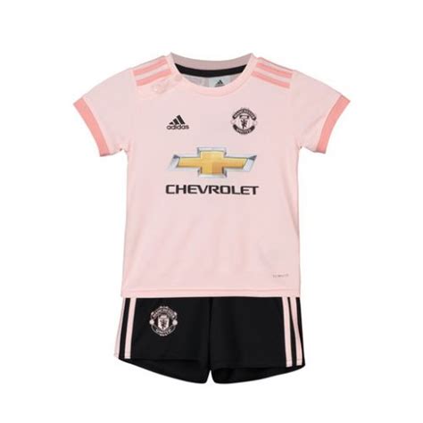 18 19 Manchester United Away Pink Childrens Jersey Kitshirtshort