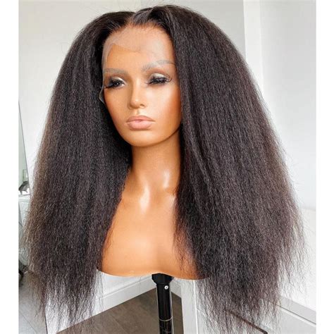 Preplucked X X Transparent Lace Front Wig Kinky Straight