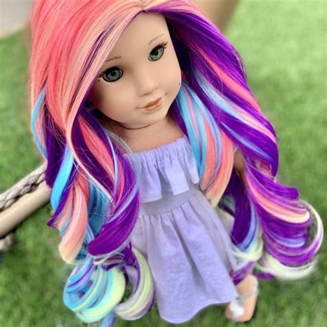 custom doll wig for 18 american girl dolls tangle etsy