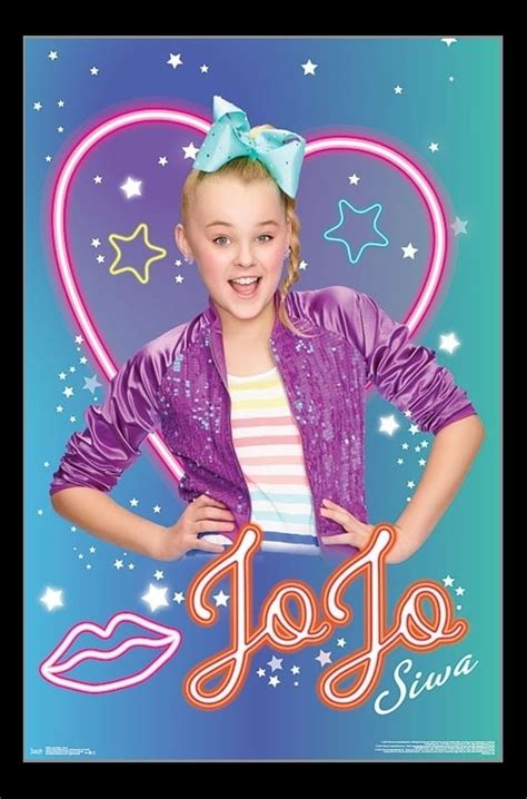 Jojo Siwa Neon Laminated And Framed Poster Print 22 X 34 Walmart