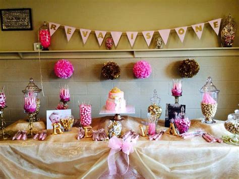Pink and gold candy table Gold Candy, Candy Table, Pink And Gold