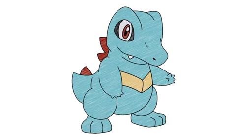 How To Draw Pokemon Totodile My How To Draw