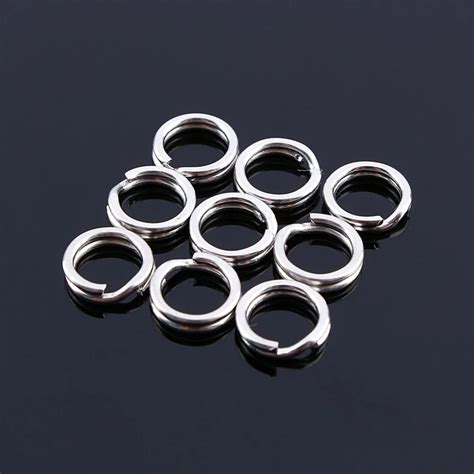 200pcs Fishing Split Rings Stainless Steel Lure Solid Rings For Double