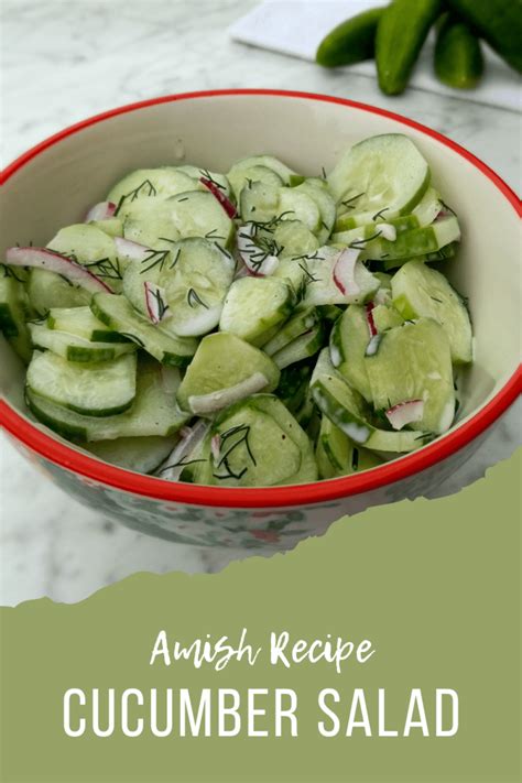 Amish Cucumber Salad Recipe Amish Heritage