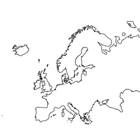 Esquema Simple Mapa De Europa 3087855 Vector En Vecteezy