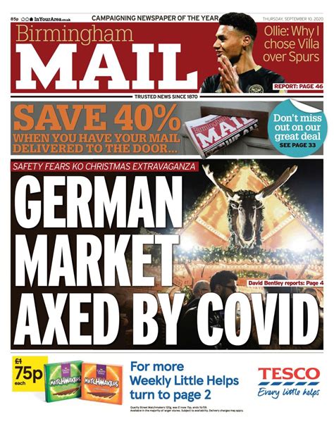 Birmingham Mail September 10 2020 Newspaper Get Your Digital