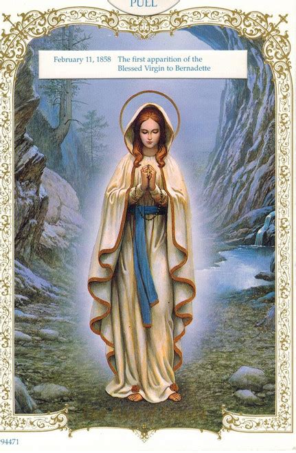 Prayer To Our Lady Of Lourdes Prayer Card