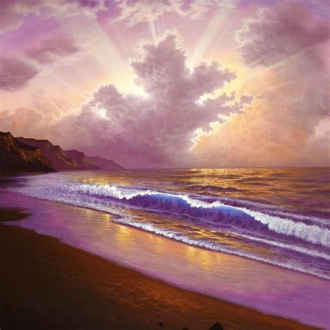 Jon Rattenbury Lullaby Seashore Limited Edition Giclee On Canvas
