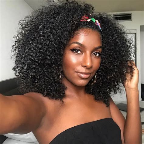 Aliexpress Com Buy Sleek Afro Kinky Curly Wig Human Hair Wigs For