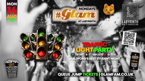 Tonight Glam Guildford Traffic Light Party Surrey S Biggest Monday Night At Labyrinth
