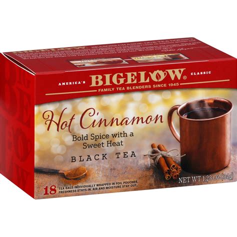 bigelow hot cinnamon tea bags shop tea at h e b