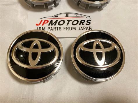 Toyota Genuine Wheel Center Caps Blacksilver 4pcs Set 60mm 42603 42130