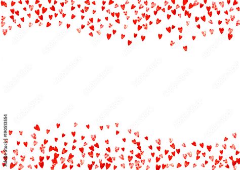 Valentine Day Border With Red Glitter Sparkles February 14th Day