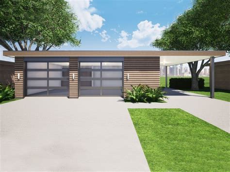 If so, then you might need a larger than average carport. 052G-0027: Modern Garage Plan with Double Bay, Storage and ...
