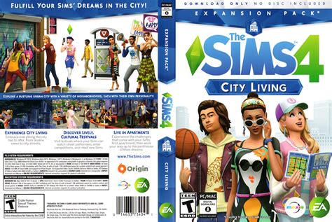 The Sims 4 City Living Full Box Art Simsvip