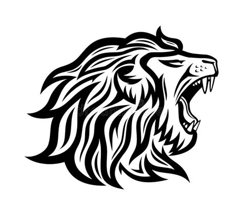 Black Roaring Lion Icon Stock Vector Illustration Of Roaring 205743543