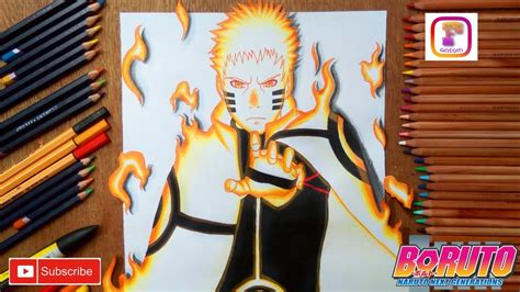 Drawing Naruto 3d Kurama Mode Boruto Next Generation