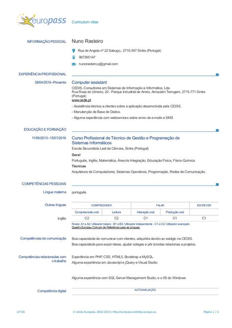 Modello di curriculum vitae europass da compilare. CURRICULUM VITAE EUROPASS PDF DA COMPILARE E SCARICARE ...