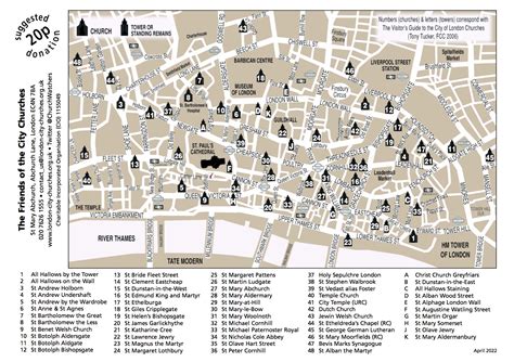 Map Of City Of London Churches