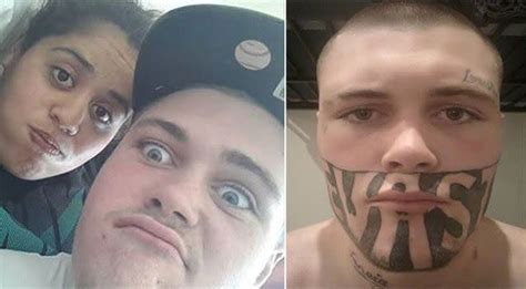ex con with huge face tattoo accepts free laser tattoo removal offer