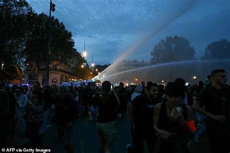 Paris Police Turn Water Cannons And Tear Gas On Pro Palestine